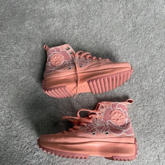 Converse Shoes - Women’s Pink Floral High-Top Sneakers